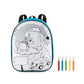 Childrens Colour In Backpack With 5 Markers  Black and White London