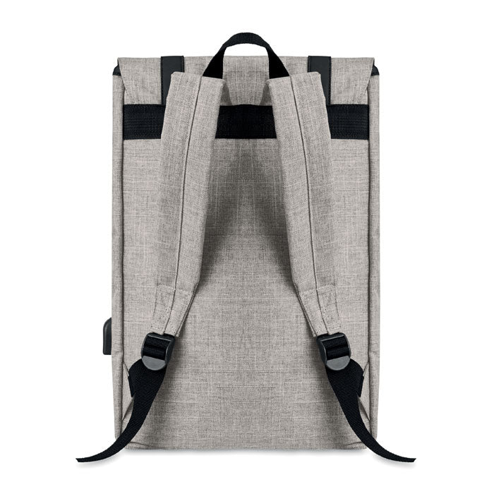 Business Laptop Backpack with USB Charging Cable Backpacks & Rucksacks Black and White London