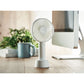 Rechargeable USB Desk Fan with Stand  Black and White London
