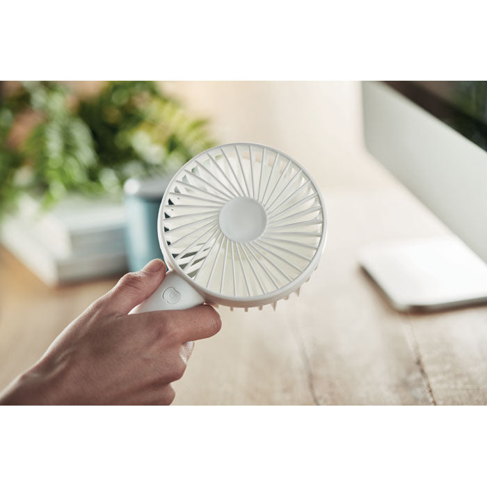 Rechargeable Portable Hand Fan with Desk Stand