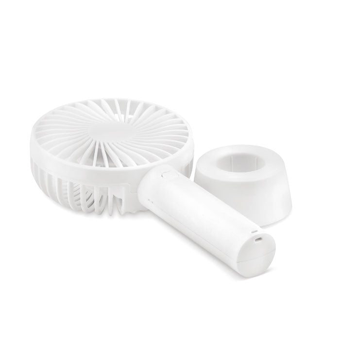 Rechargeable USB Desk Fan with Stand  Black and White London