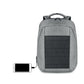 Business Backpack with Solar Panel Charger and Cable Backpacks & Rucksacks Black and White London