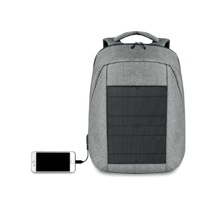Business Backpack with Solar Panel Charger and Cable Backpacks & Rucksacks Black and White London