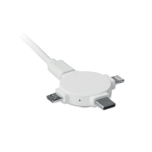 3 In 1 Charging Cable Adapter  Black and White London