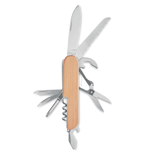 Multi Tool Pocket Knife Bamboo  Black and White London