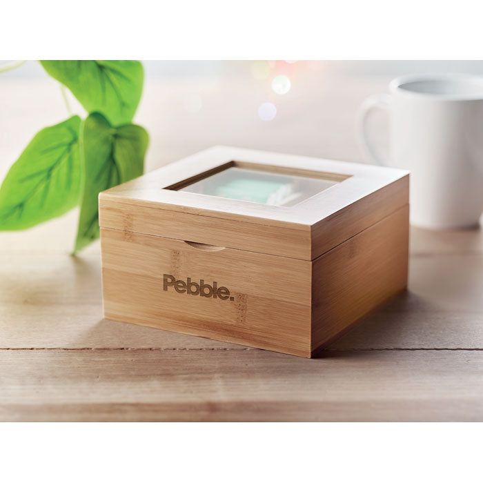 Bamboo Tea Box  Black and White London