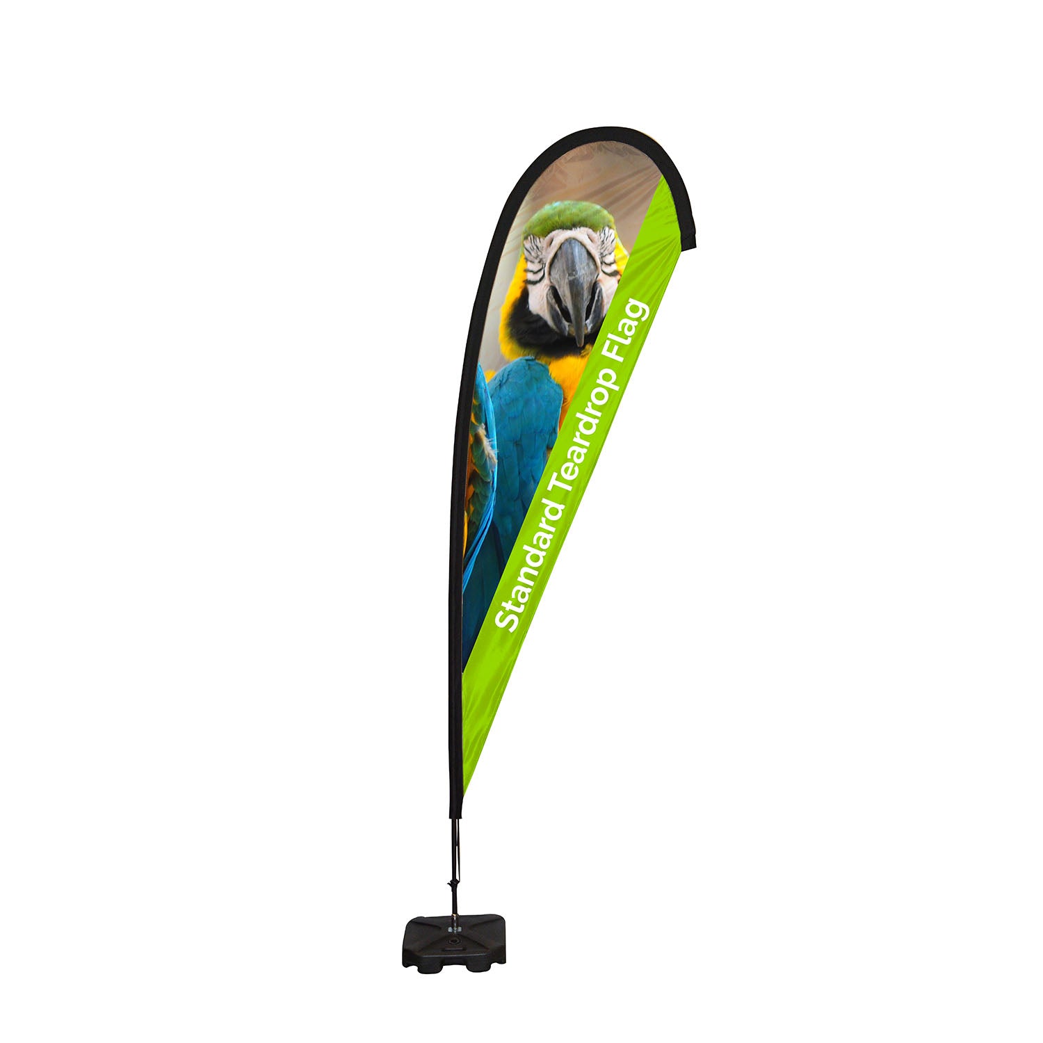 Printed Teardrop Banner Flag  Black and White London