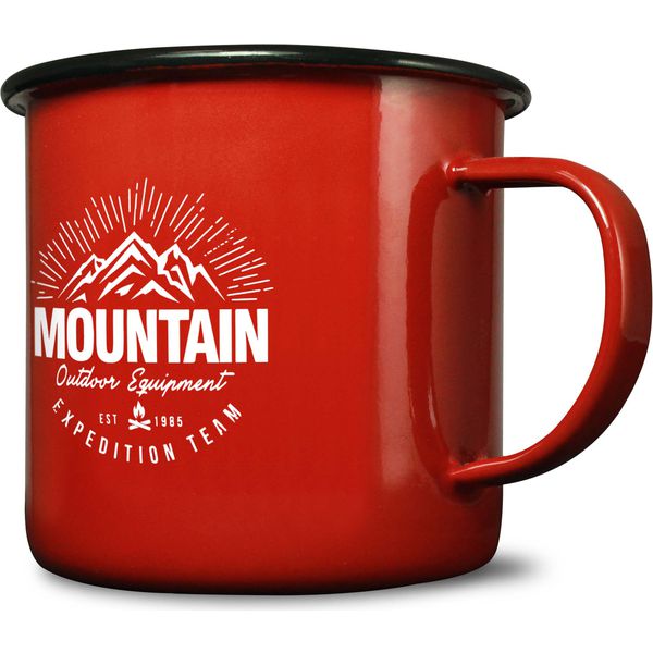 Premium Enamel Colour Mugs 568ml Carbon steel and Enamel Black and White London