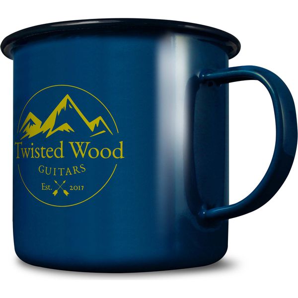 Premium Enamel Colour Mugs 568ml Carbon steel and Enamel Black and White London