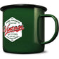 Premium Enamel Colour Mugs 568ml Carbon steel and Enamel Black and White London