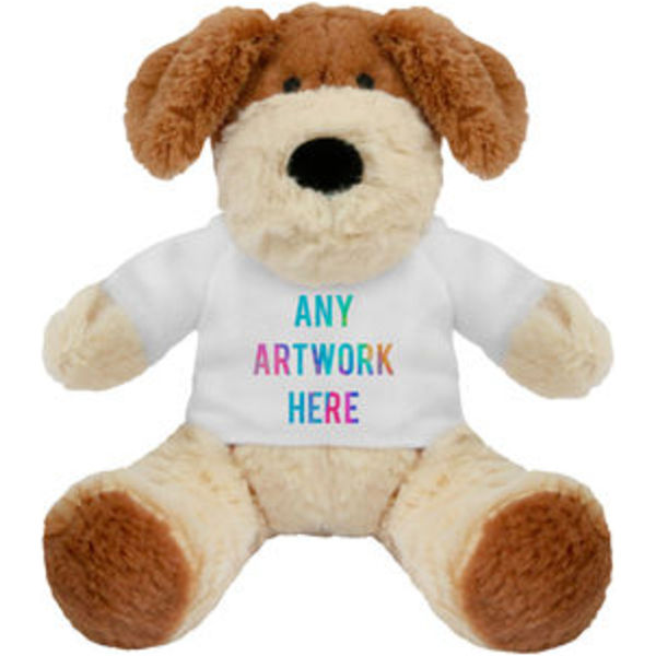 Printed 15cm Darcy Dog Teddy  Black and White London
