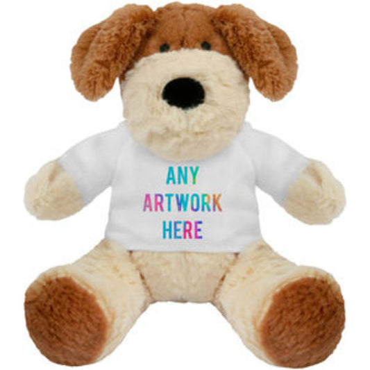 Printed 15cm Darcy Dog Teddy  Black and White London