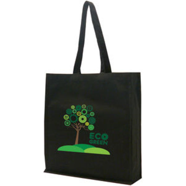 12oz Premium Black Cotton Canvas Bag Cotton & Jute Bags Black and White London