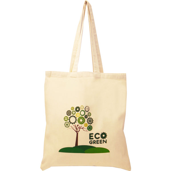 8oz Natural Cotton Canvas Bag Tote Bag with Long Handles Cotton & Jute Bags   