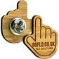 Bespoke Bamboo Clutch Pin Badges Badges Black and White London