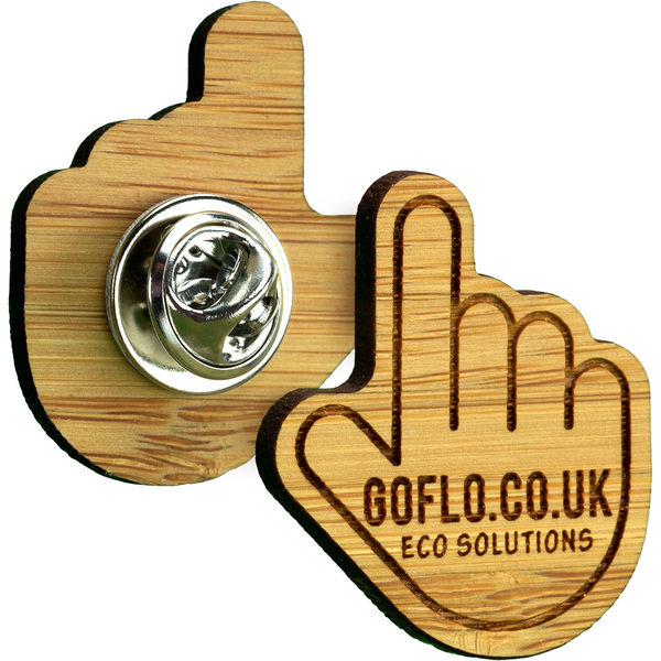 Bespoke Bamboo Clutch Pin Badges Badges Black and White London
