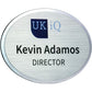 Personalised Metal Name Badge Badges Black and White London