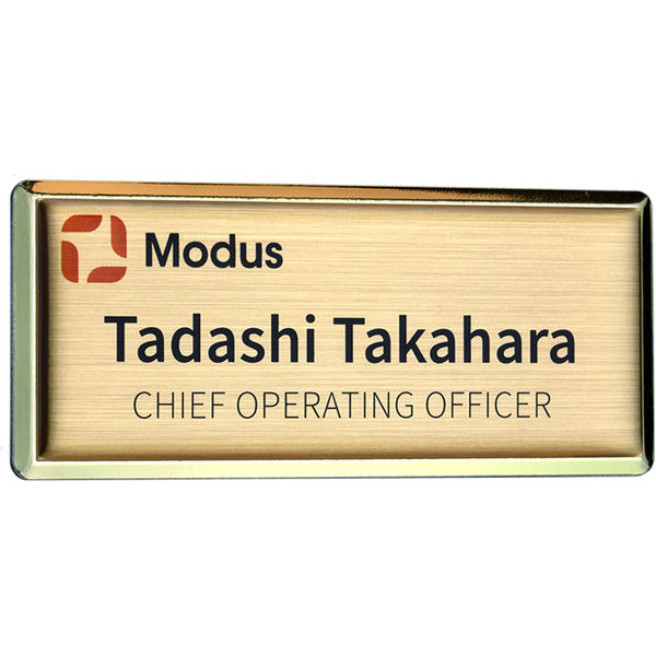 Personalised Domed Metal Name Badge Badges Black and White London