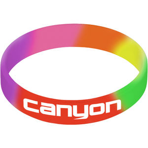 Rainbow Silicone Wristbands  Black and White London