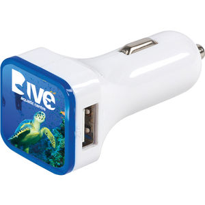 Swift Dual Car Charger  Black and White London