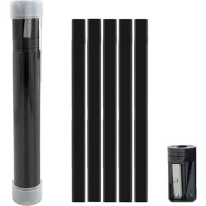 Carpenters Pencil Tube With Sharpener  Black and White London