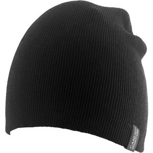 Recycled Roll Down Beanie Hat  Black and White London