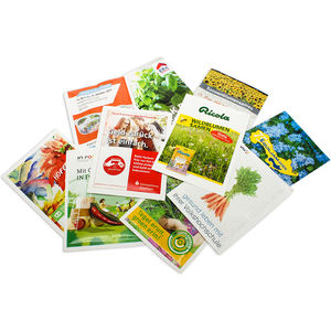 Seed Bag Medium 60 X 80mm  Black and White London