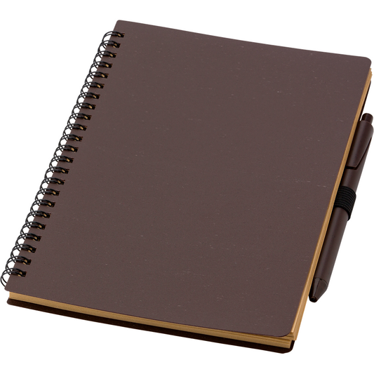 Coffee fibre notebook with pen (approx. A5)  Black and White London