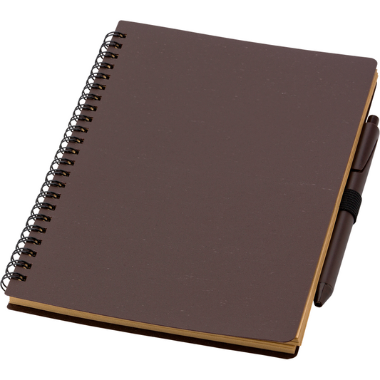 Coffee fibre notebook with pen (approx. A5)    