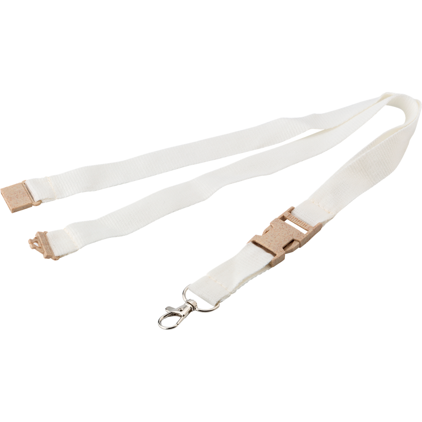 Bamboo lanyard with Wheat Straw Clips Lanyards   
