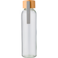 Glass Drinking Bottle with Bamboo Cap    