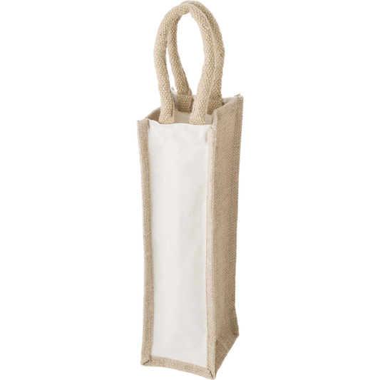 Cotton & Jute Wine Bottle Bag    