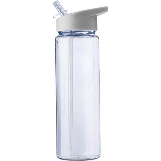 750ml RPET Straw Sports Bottle Recycled Bottles Black and White London