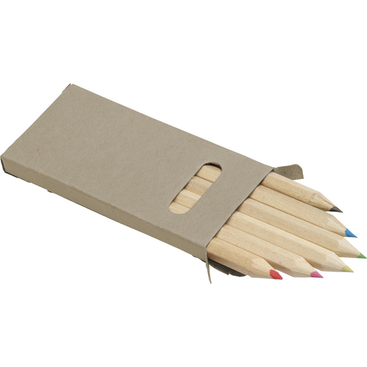 Six Colour Pencil Set Pencils Black and White London