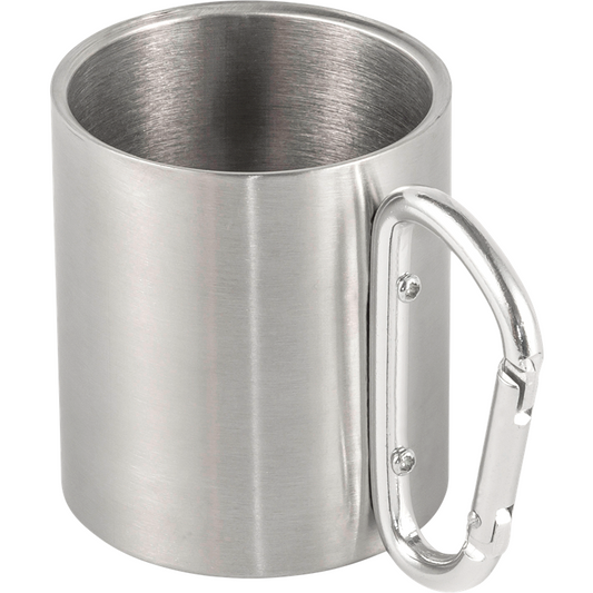 Double walled steel travel mug  Black and White London