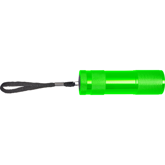 Aluminium metallic LED torch Torches Black and White London