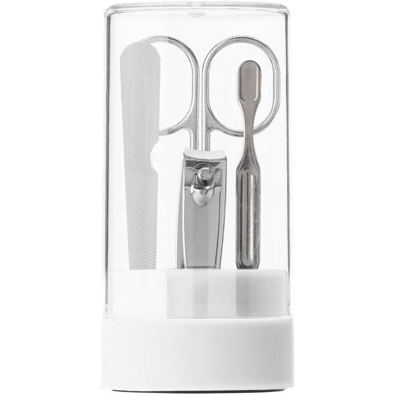 Manicure Set in Standing Case  Black and White London
