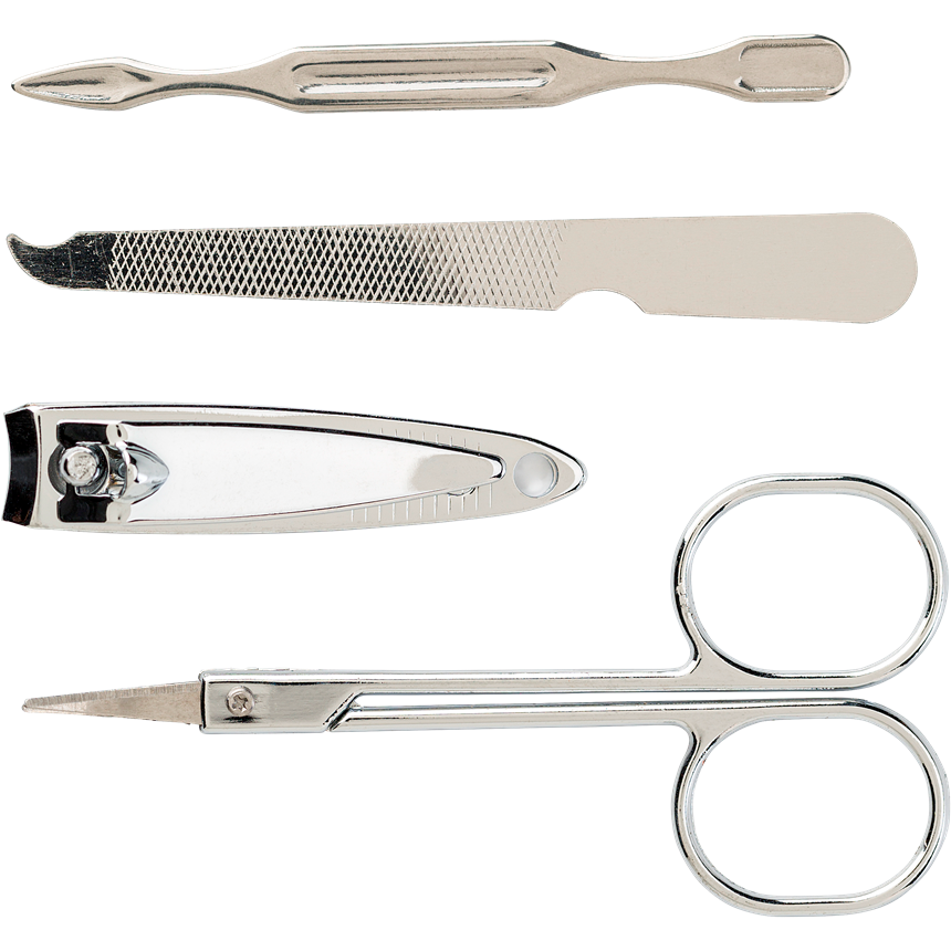 Manicure Set in Standing Case  Black and White London