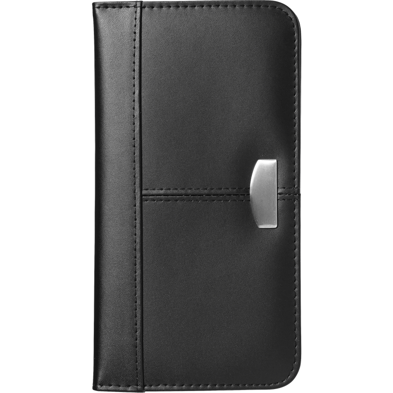 Deluxe business card holder in Bonded Leather  Black and White London