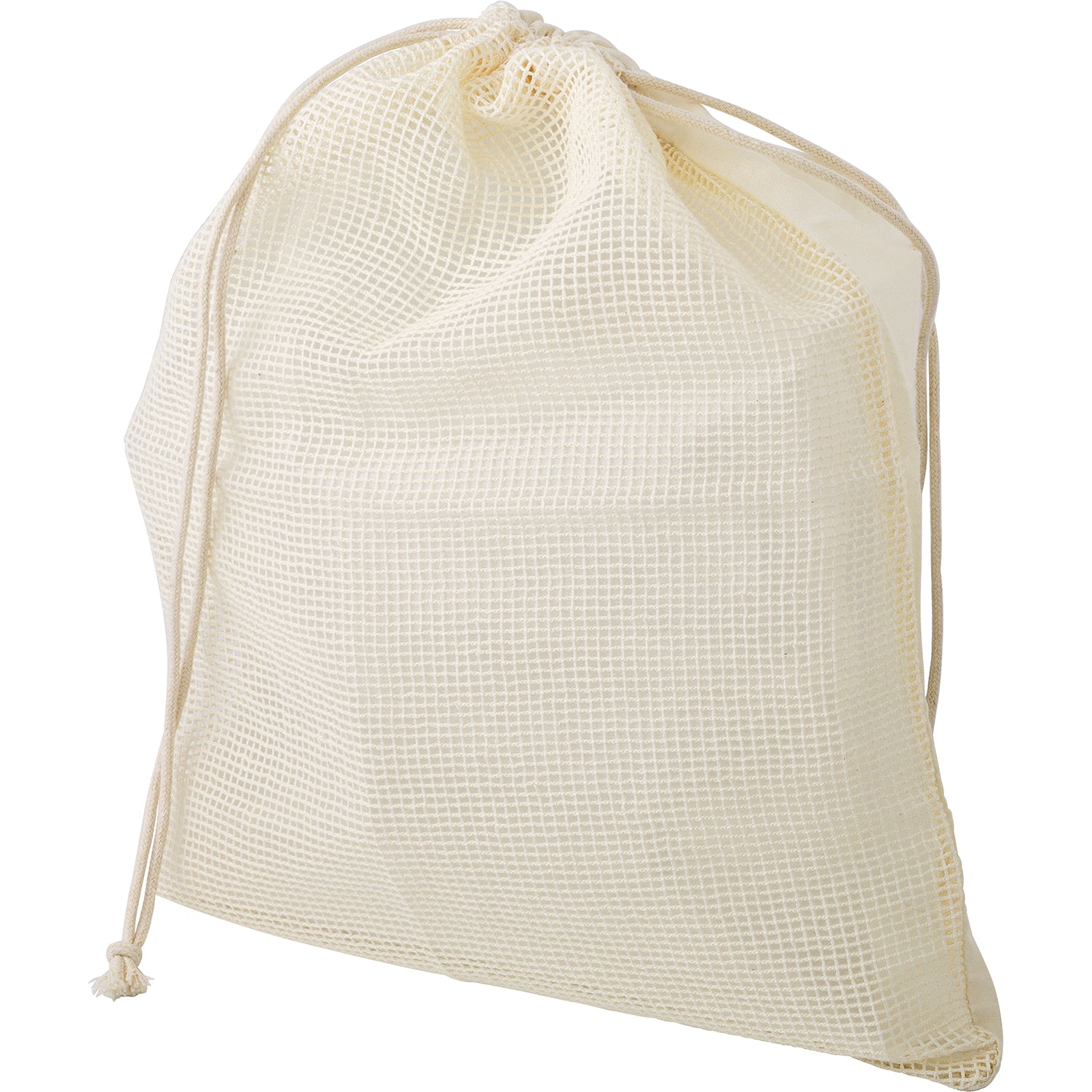 Organic Cotton Drawstring Mesh Bag  Black and White London