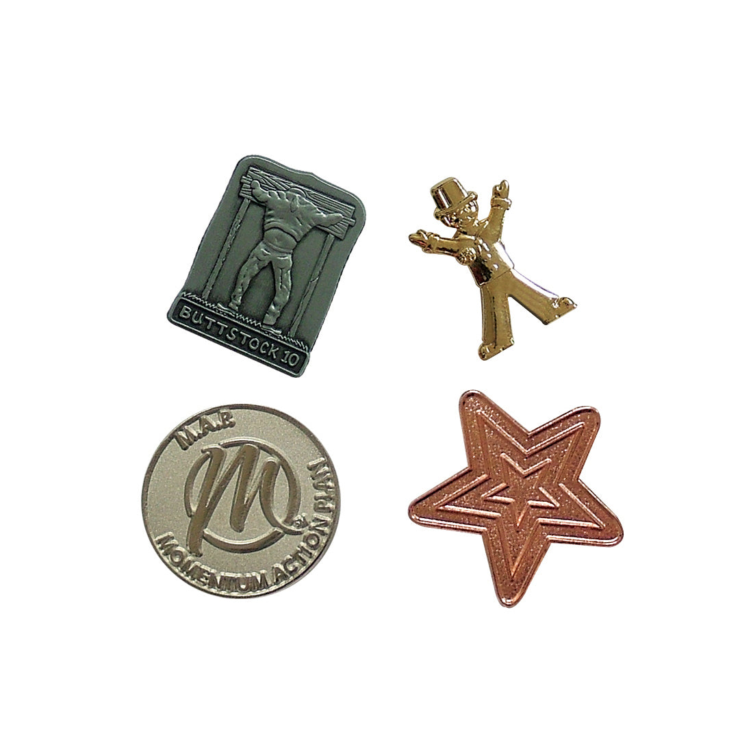 Metal Relief Badges  Black and White London