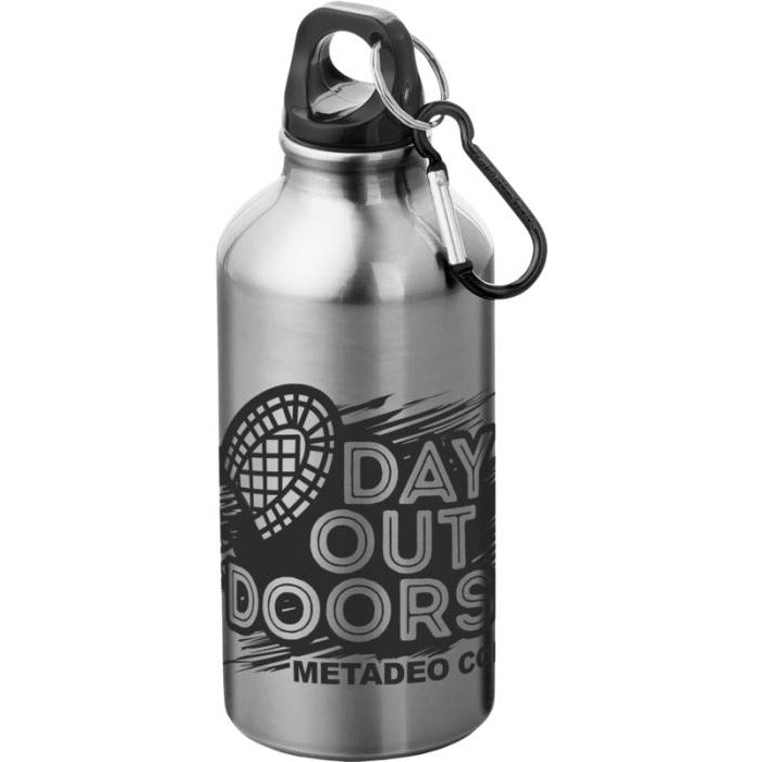 Oregon 400 ml Water Bottle with Carabiner  Black and White London