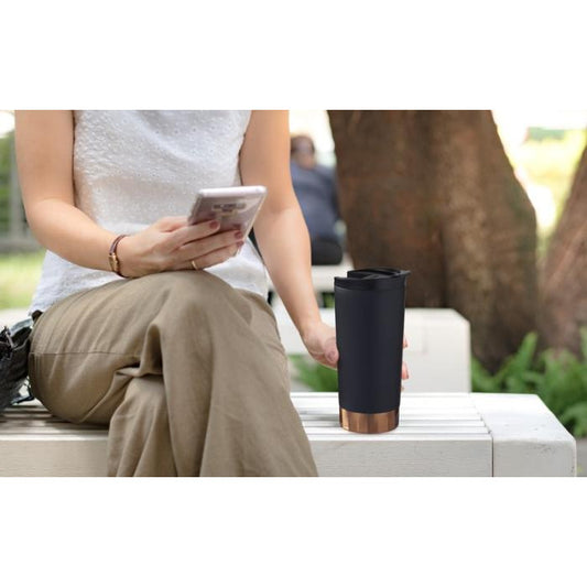 Peeta 500 ml Copper Vacuum Insulated Tumbler  Black and White London