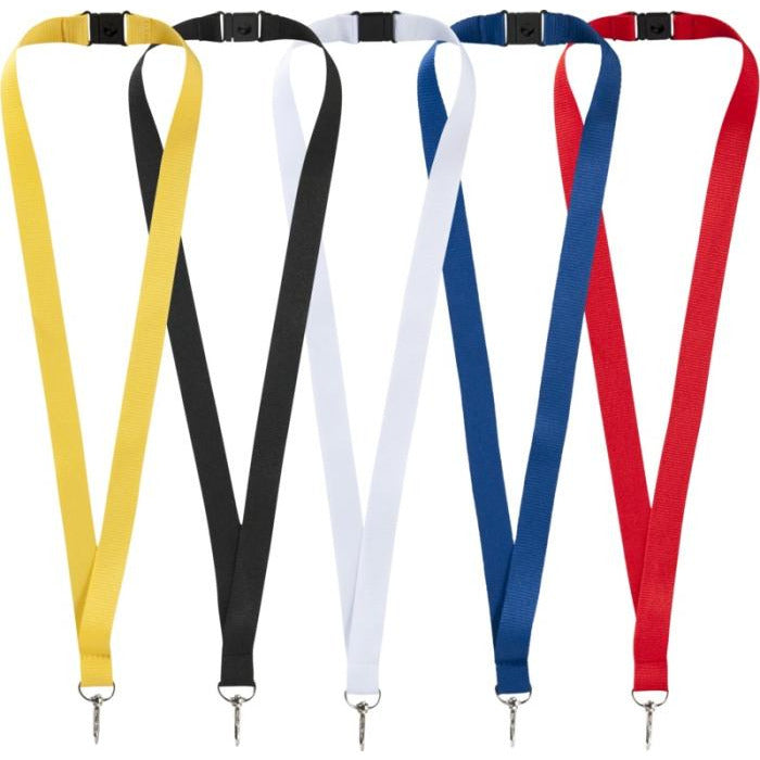 Lago Lanyard with Break-Away Closure  White  