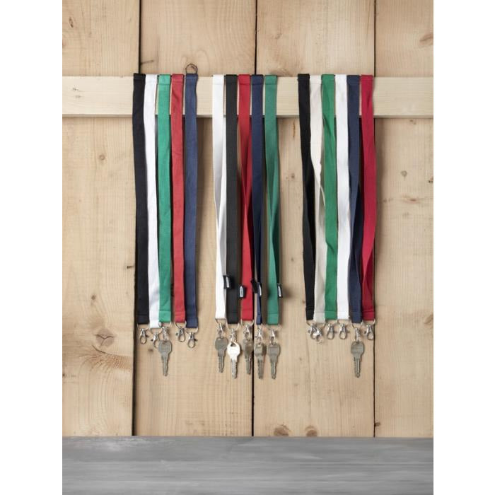 Tom Recycled PET Lanyard with Breakaway Closure Lanyards Black and White London