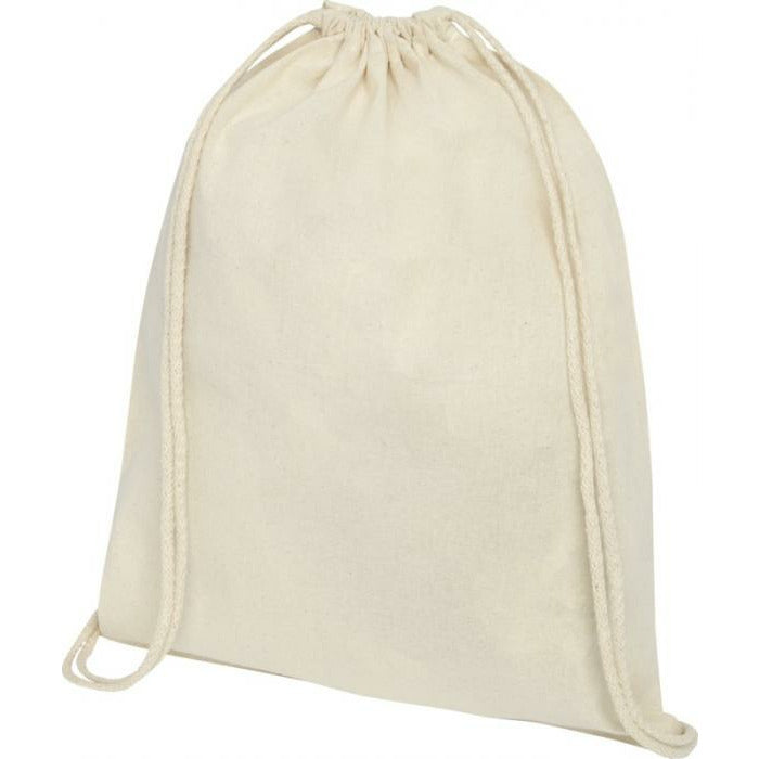 Oregon Light Cotton Drawstring Rucksack  Black and White London