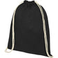 Oregon Light Cotton Drawstring Rucksack  Black and White London