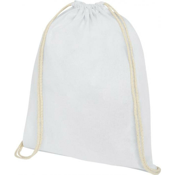 Oregon Light Cotton Drawstring Rucksack  Black and White London