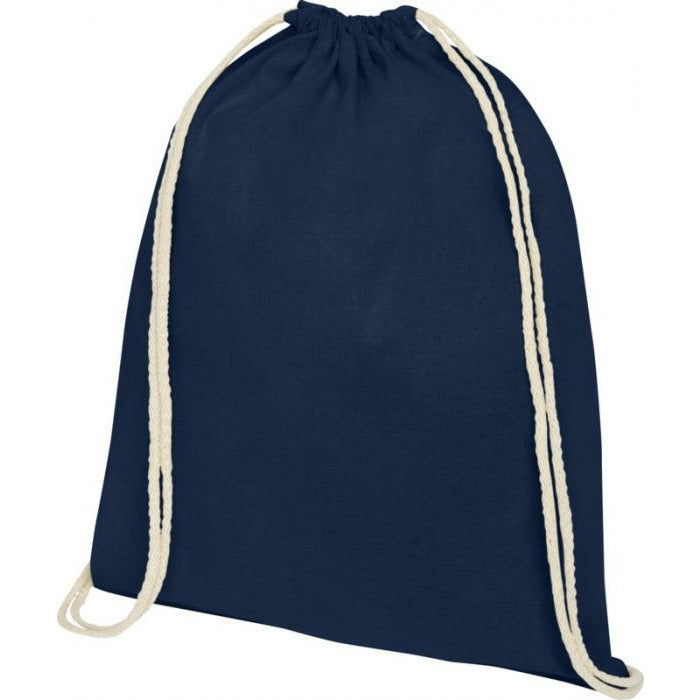 Oregon Light Cotton Drawstring Rucksack  Black and White London