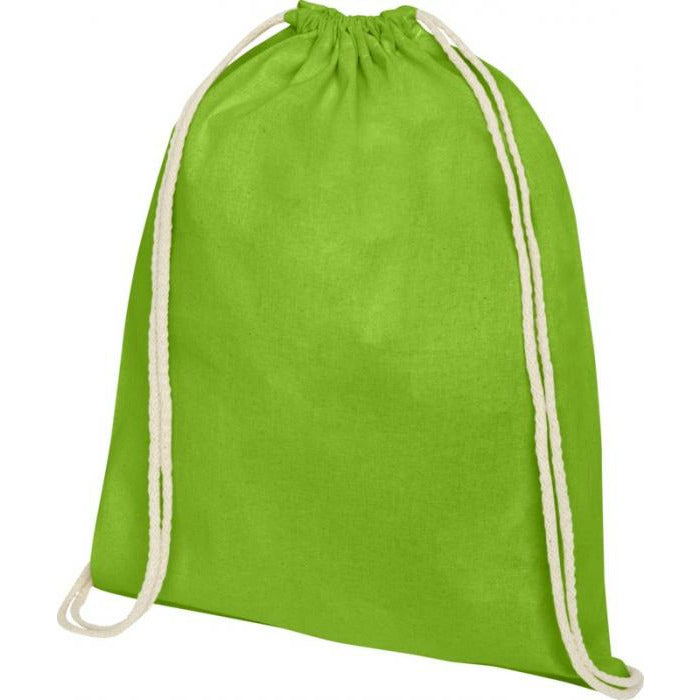 Oregon Light Cotton Drawstring Rucksack  Black and White London